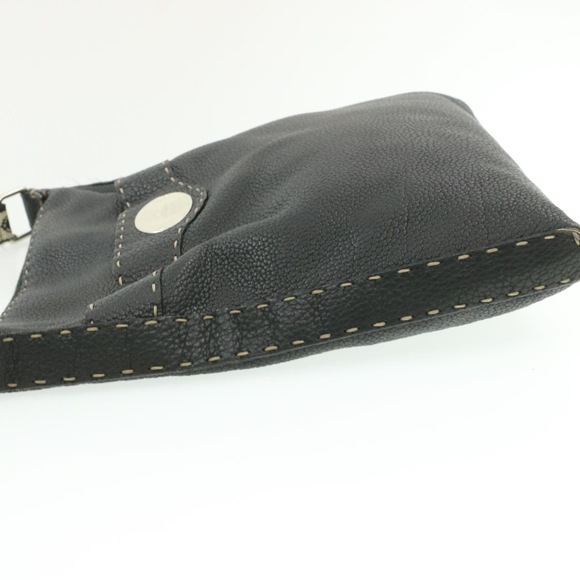 FENDI Shoulder Bag Leather Black Auth rd1013 - Picture 4 of 16